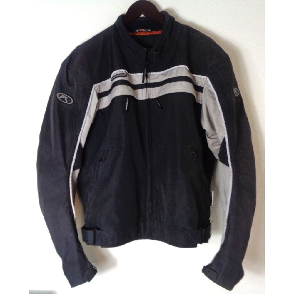 FieldSheer Motorcycle Sz XL Racing Jacket Armored Men's Black Gray